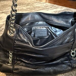 Desmo Black Leather Women's Bag